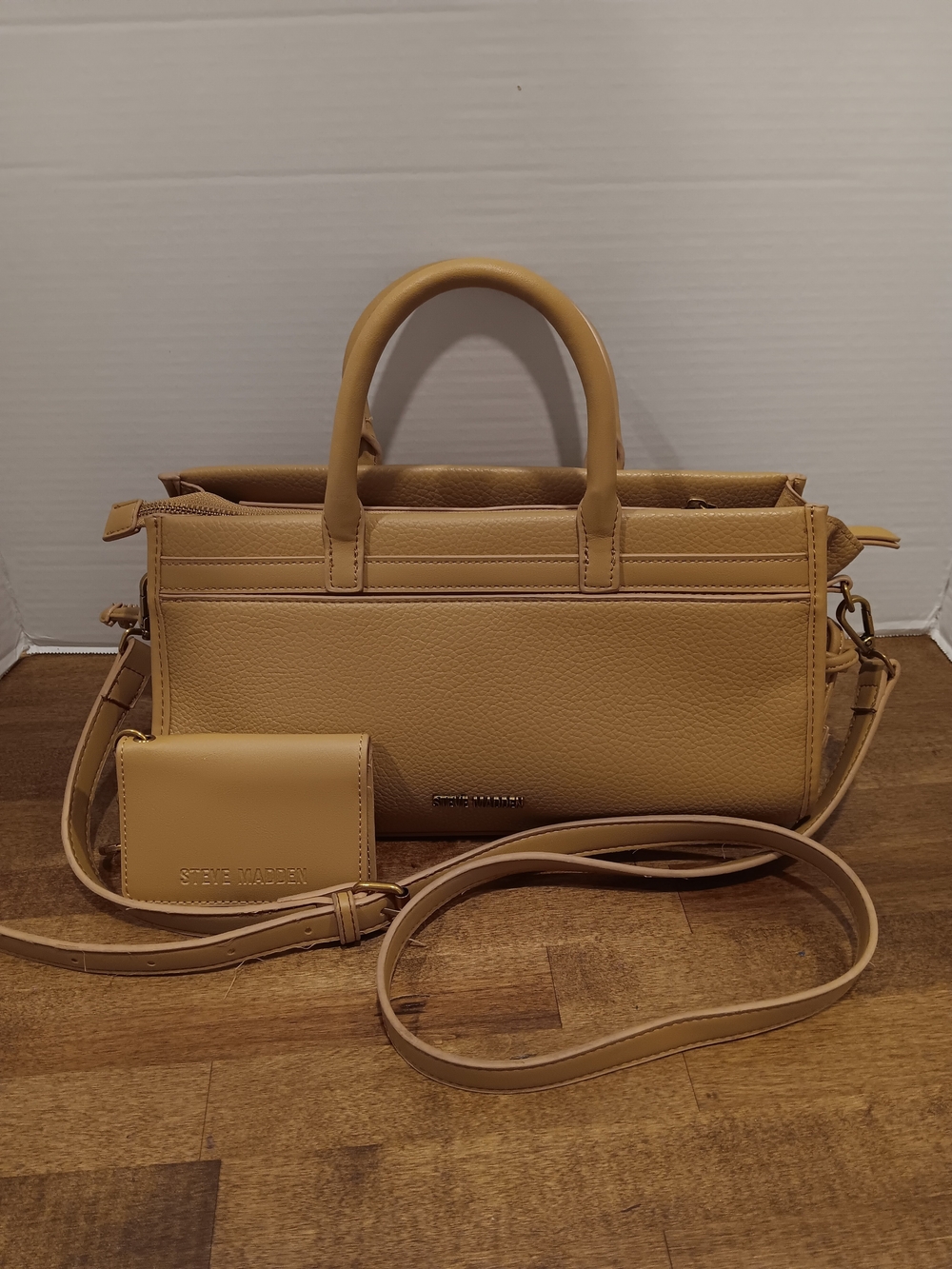 Steve Madden Beige  Satchel with Removable Strap